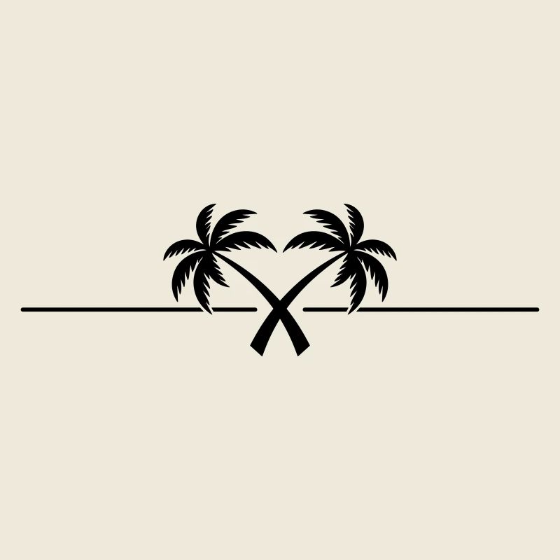 Île du symbole du palmier