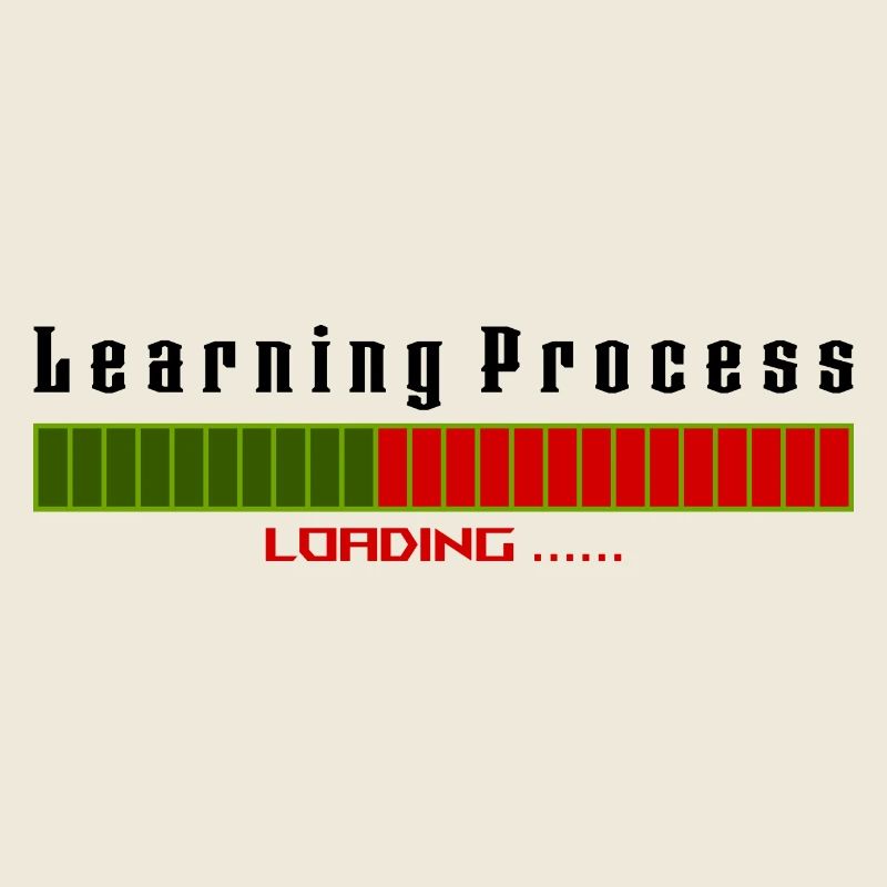 Learning Process Loading white shirt