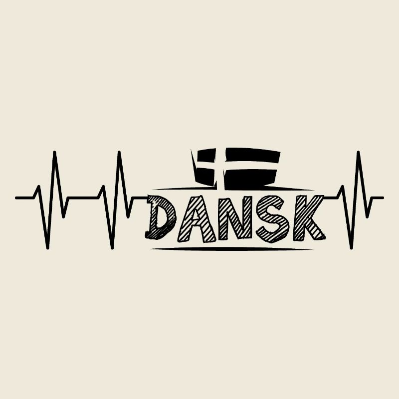 Pulse Dansk drapeau Illustration coeur symbole de battement de coeur
