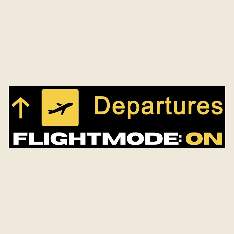 Departures Flight Mode On Symbol