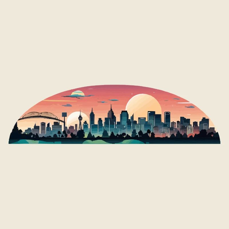 Sunset City Panorama