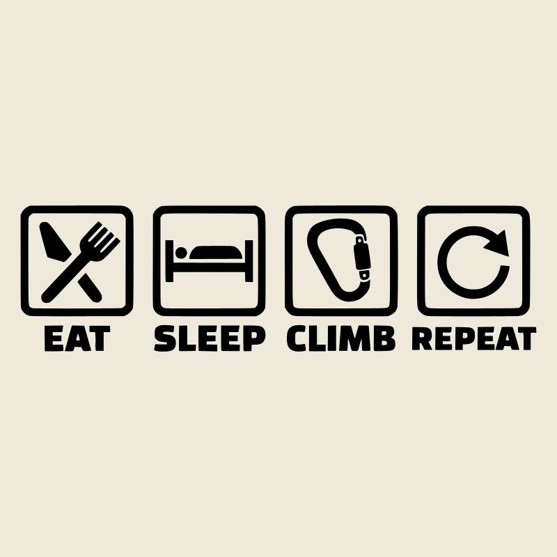 Eat Sleep Climb Repeat – Klettern & Bouldern