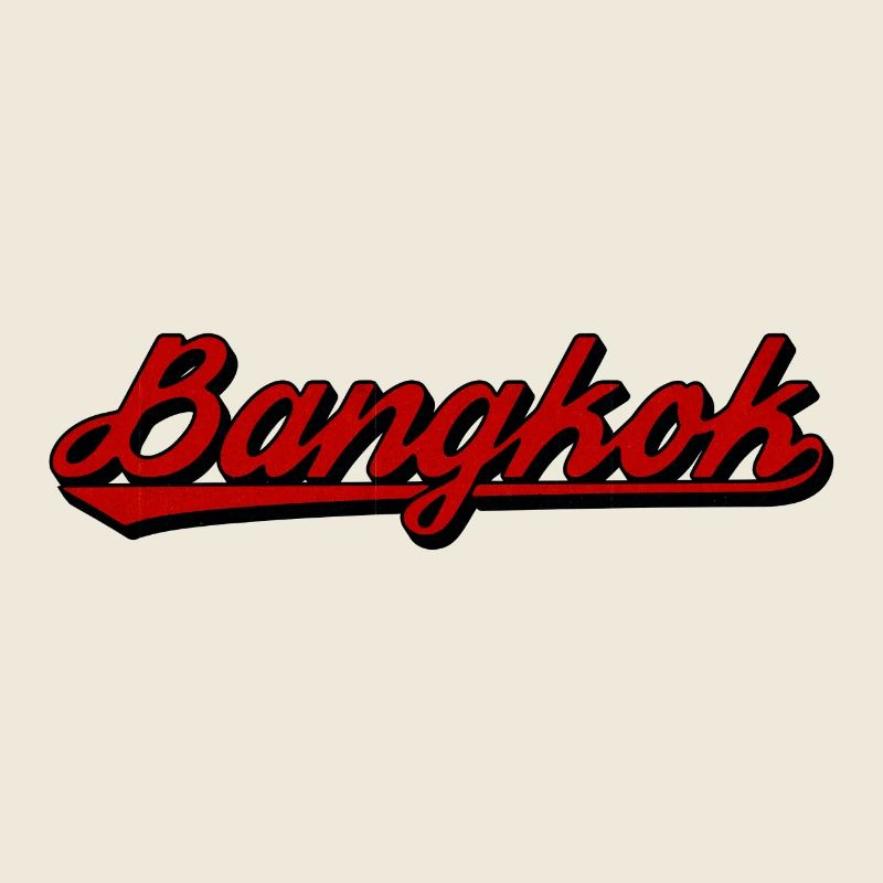 Bangkok Script Neon Red