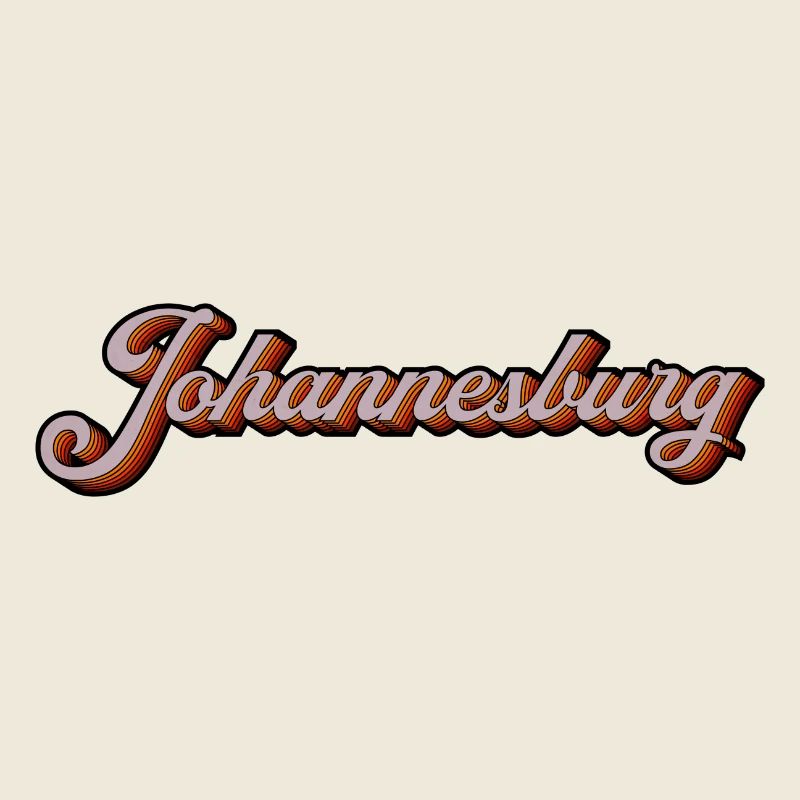 Écriture rétro de Johannesburg