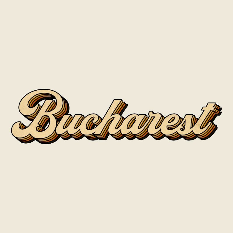 Bukarest Vintage Schriftzug