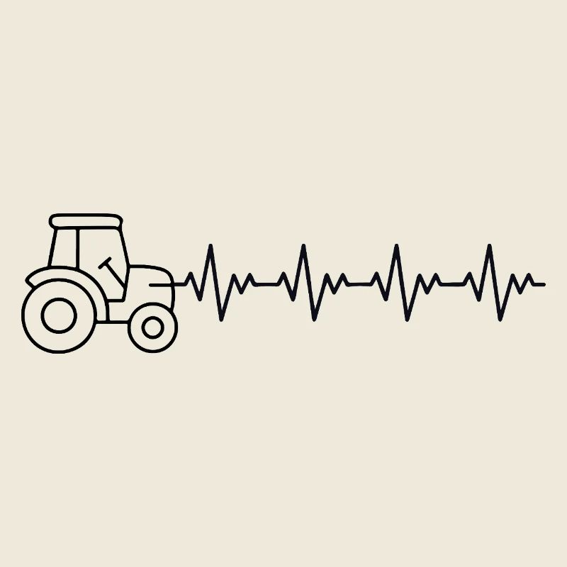 Traktor Bauer EKG Herzschlag