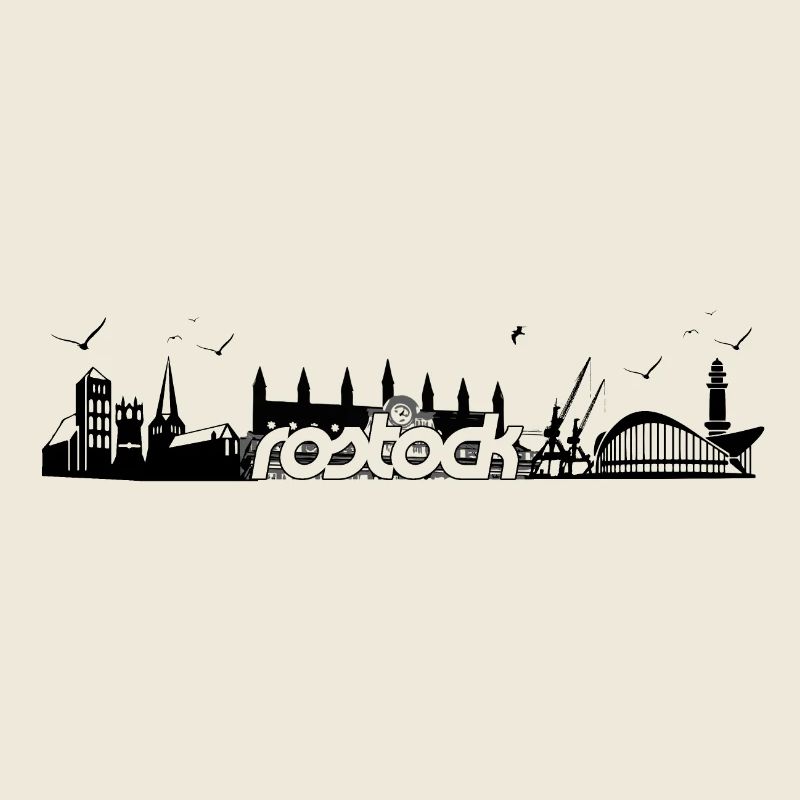 Rostock Silhouette Skyline