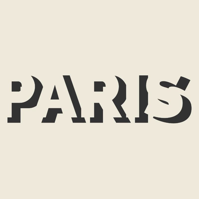 Paris Typographie Logo Lettrage Icône Graphique