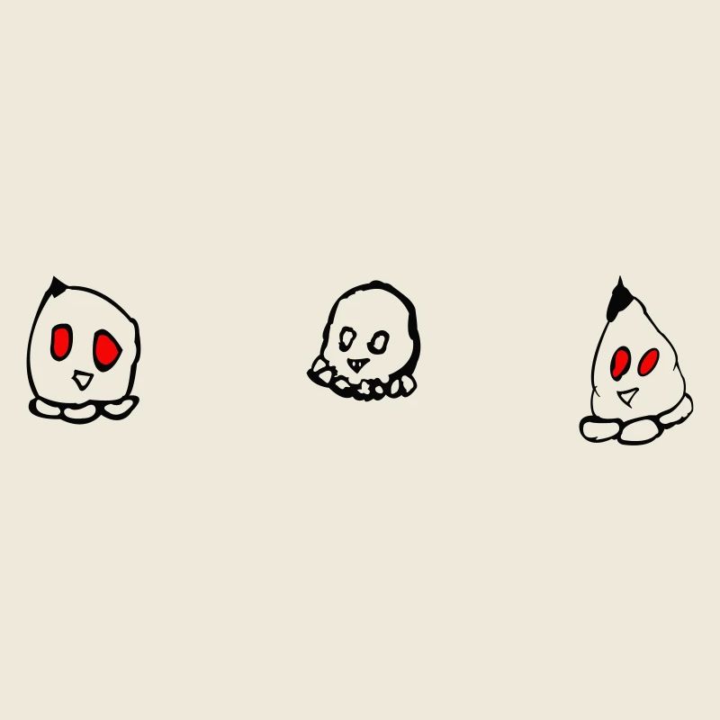 Ti Black Red-Eyed Pebbles