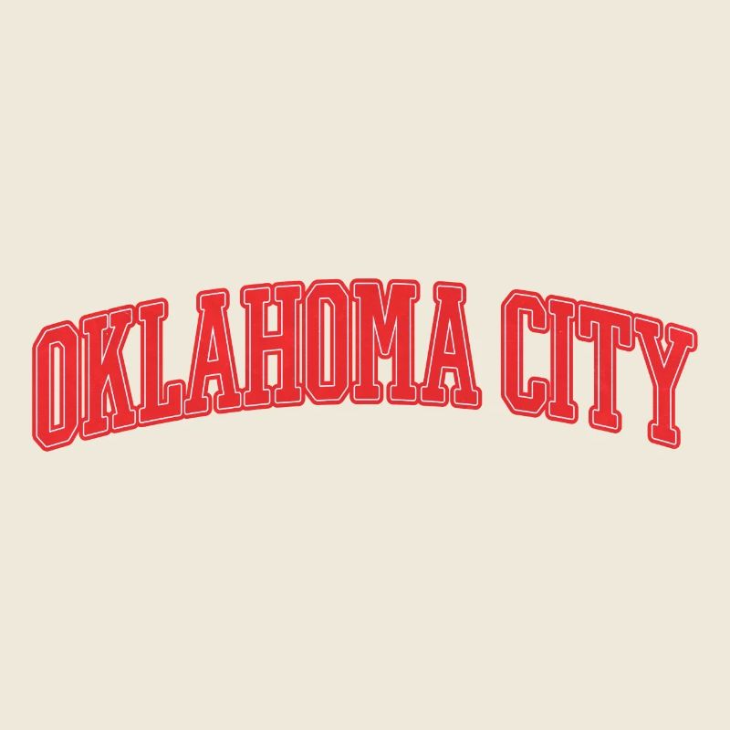 Lettrage Varsity d’Oklahoma City