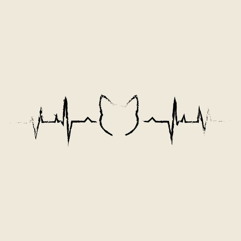 Battement de cœur ECG Chat