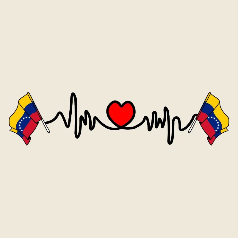 Cardio-Herz mit Flagge Venezuela