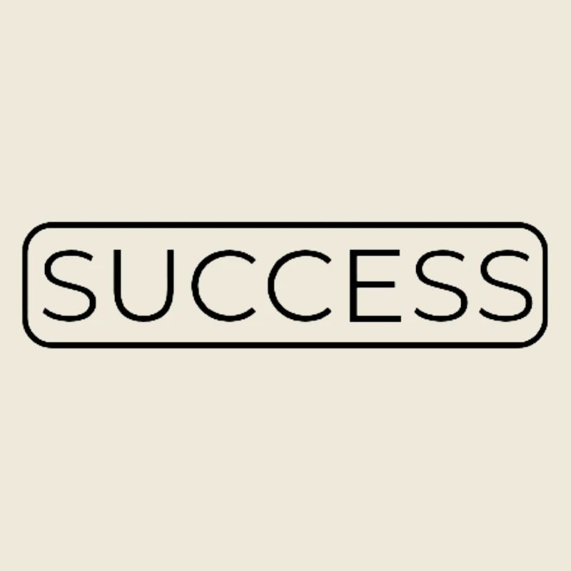 Minimalistisches Erfolgs-Typografie-Design