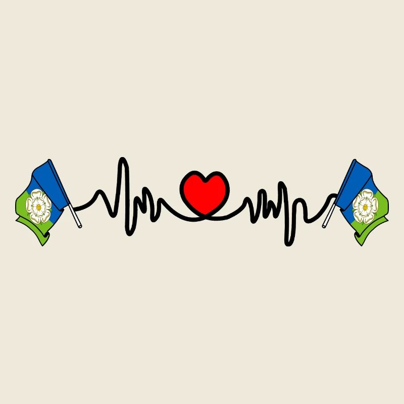 East Riding Flag with Heartbeat