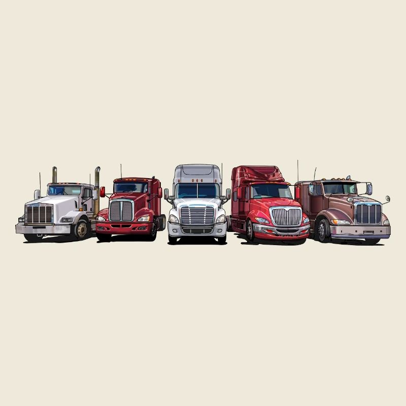 Semi-trailer tractors with long bonnet