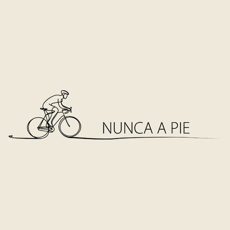 Cyclist Silhouette Nunca Pie Gift Bicycle