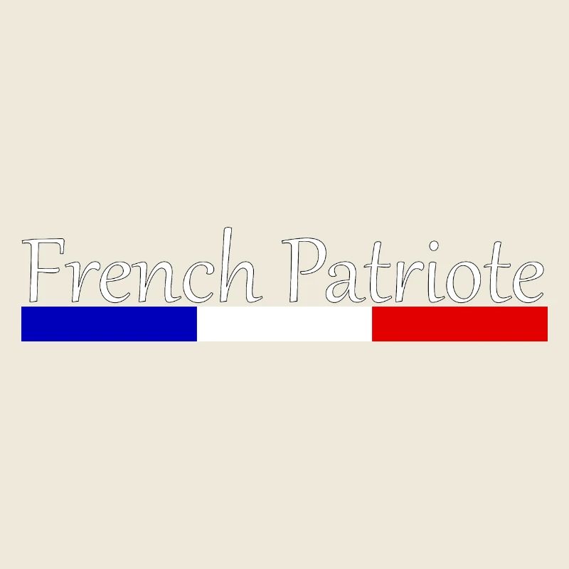 Patriote Français Typographie Bleu Blanc Rouge