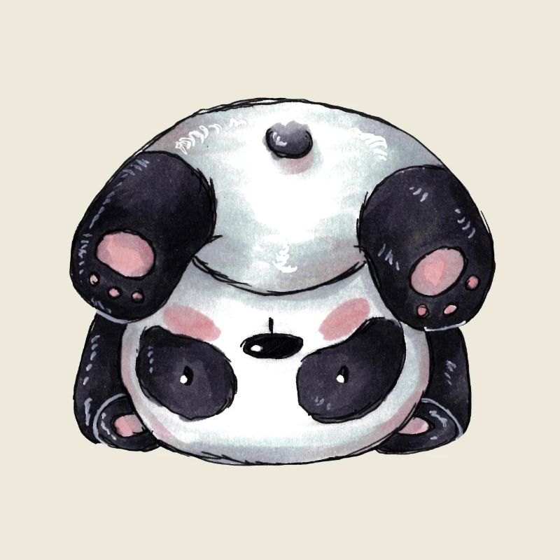 Sportlicher Comic Panda