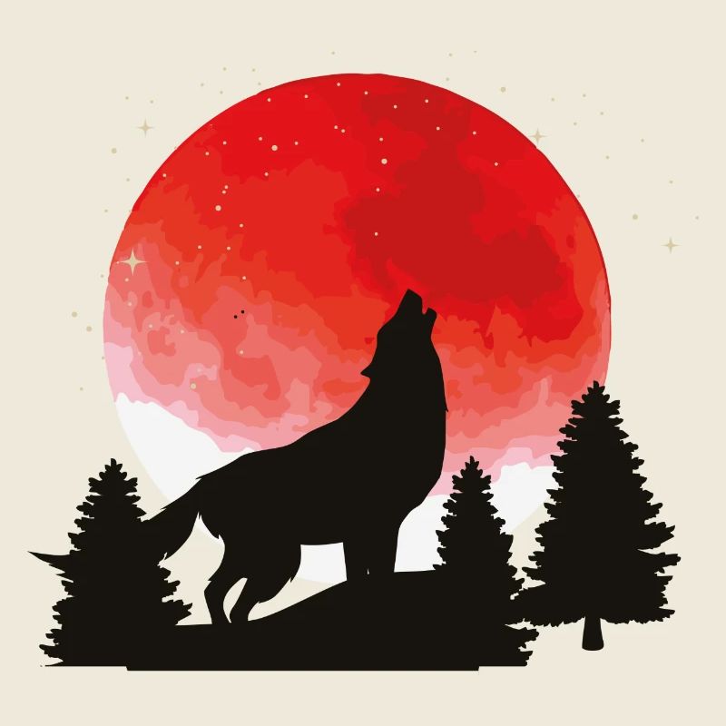 L’appel du loup sur la lune rouge