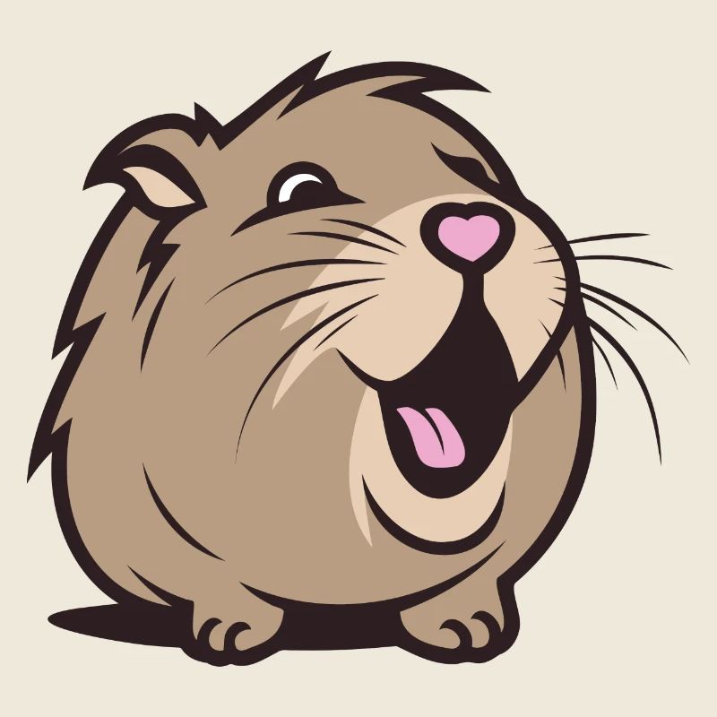 Capybara joyeux / Cobaye / Hamster – Cœur