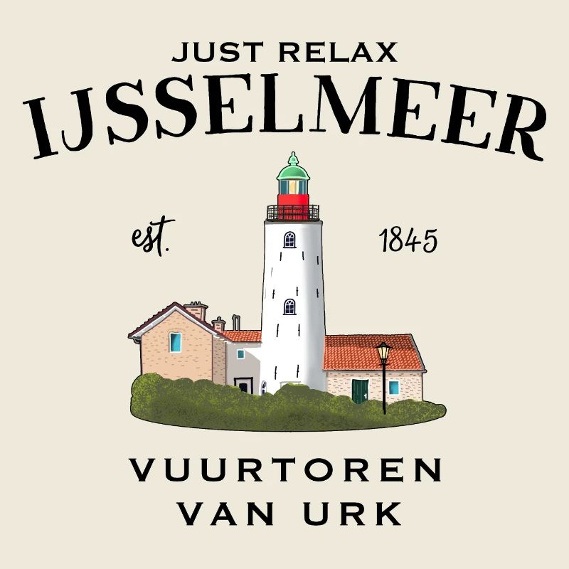 Urk Lighthouse, IJsselmeer Netherlands, Drawing