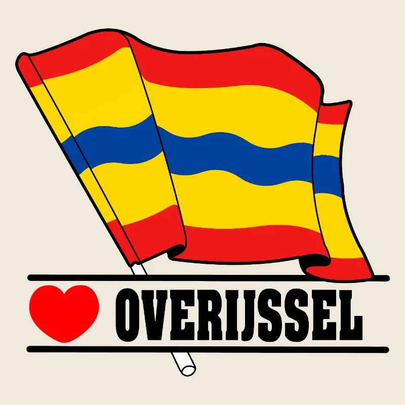 Drapeau Overijssel coeur Overijssel