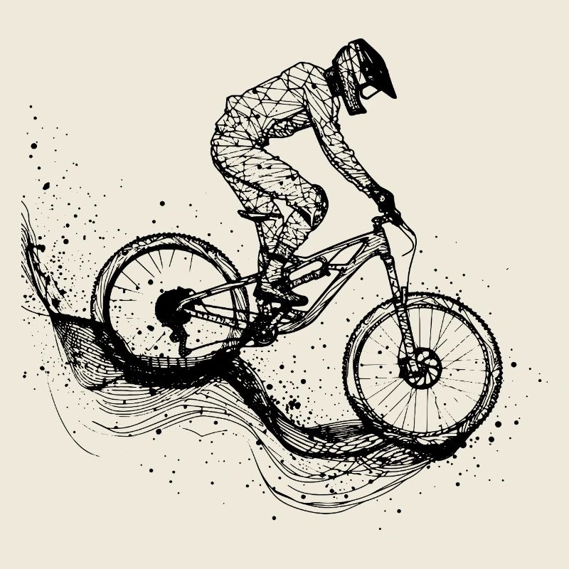 Dessin au trait cycliste