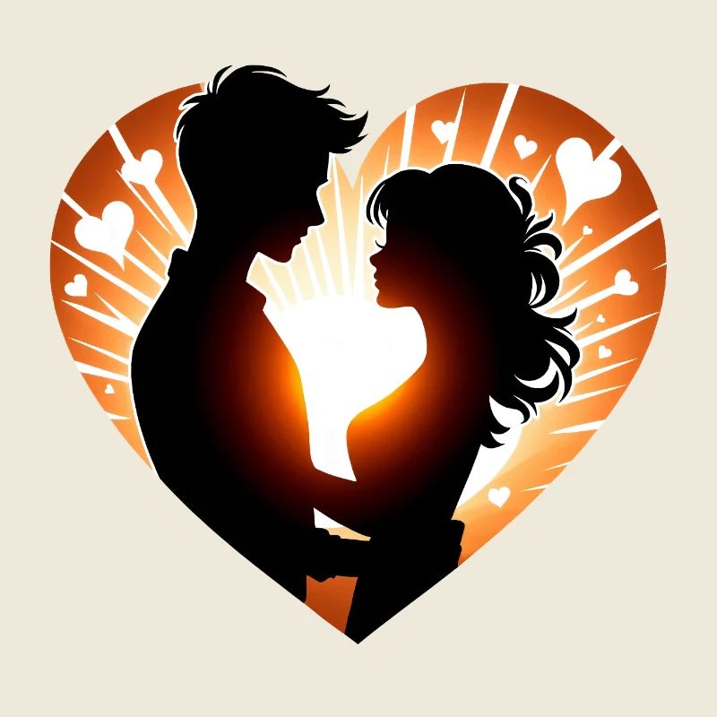 Romantische Silhouette Herz Design