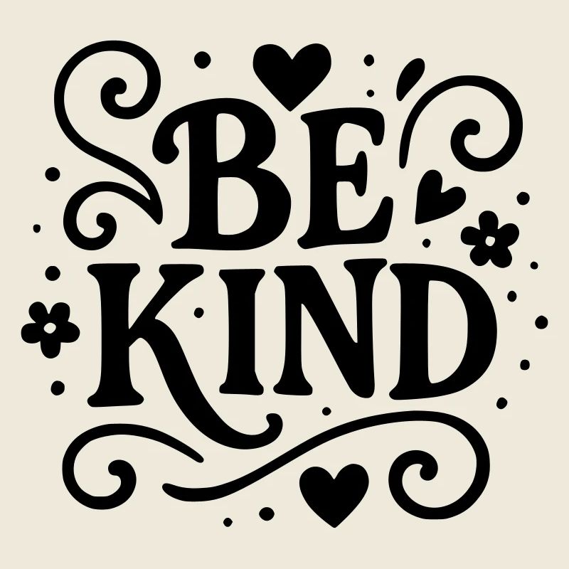 Be kind verspieltes Design