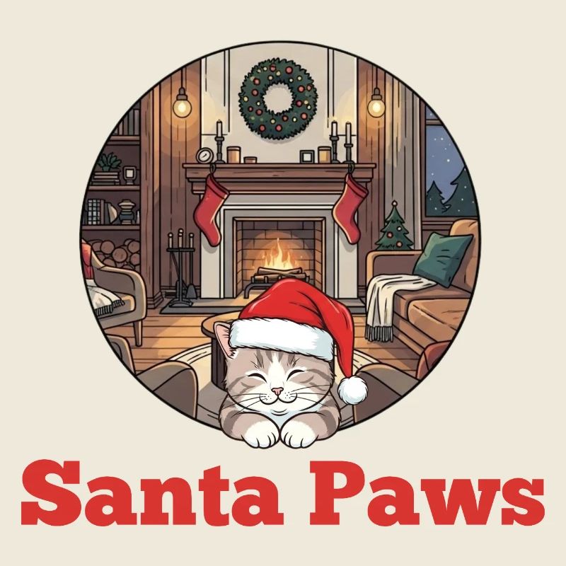 Chat de Noël - Pattes du Père Noël