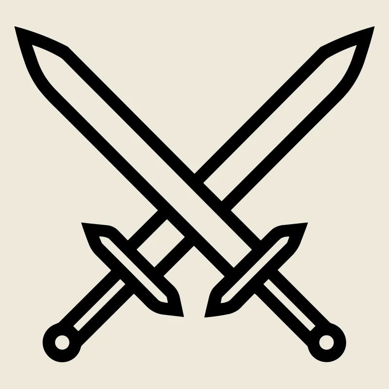 Crossed Swords Medieval Combat