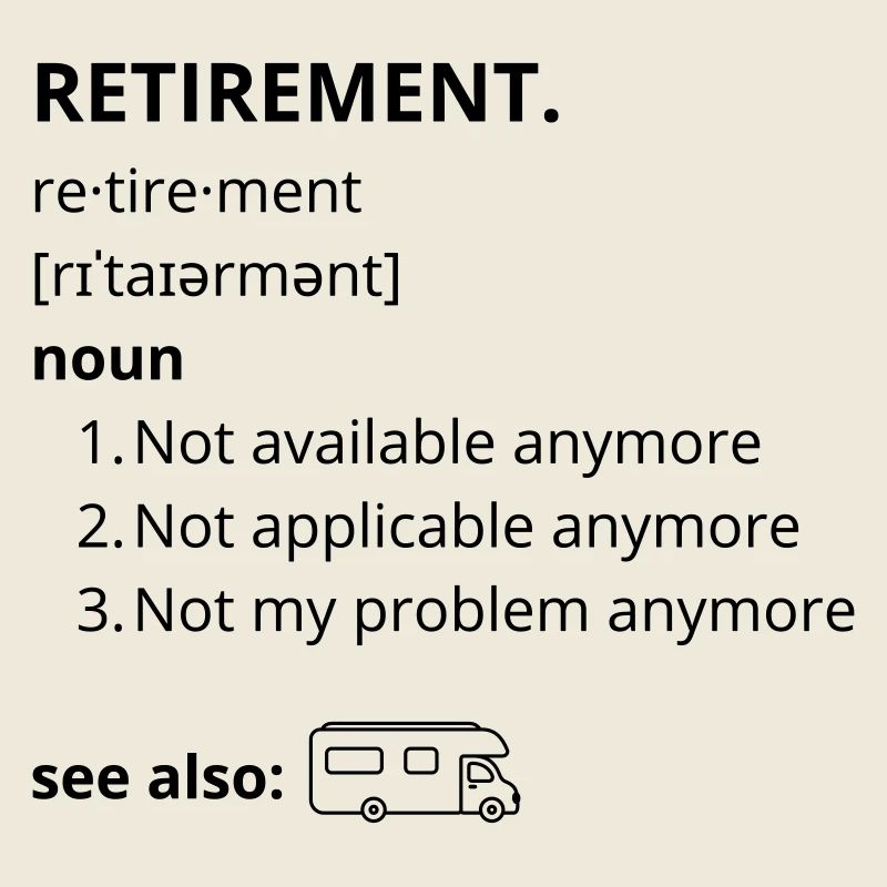 Retirement - funny text