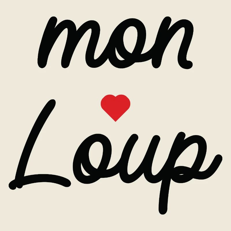 Mon Loup Amour Typographie Cursive