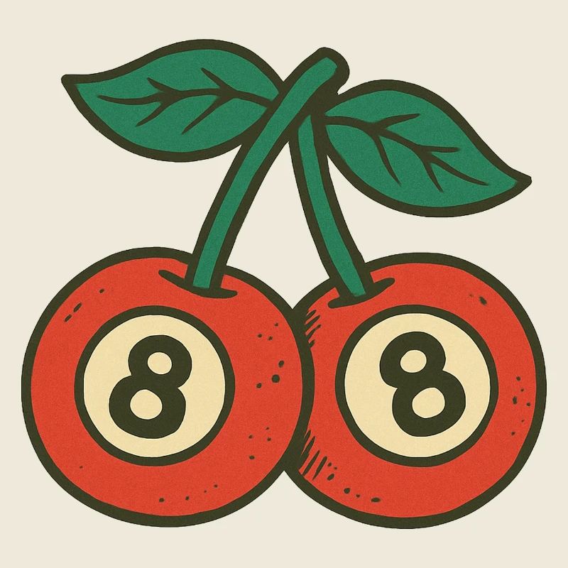 Playful Cherries Duo with Wide Eyes