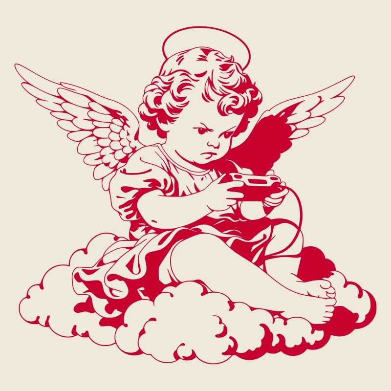 Gaming Angel – Cherub with Controller