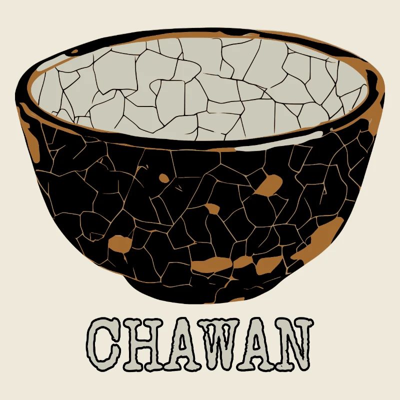 Zerbrochene Chawan-Teeschale