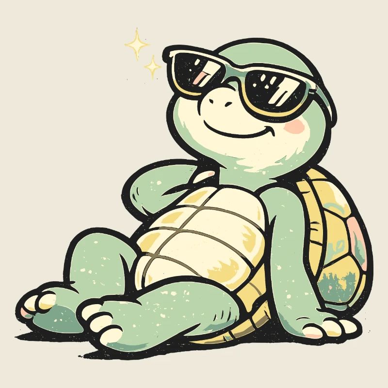 Turtle with sunglasses