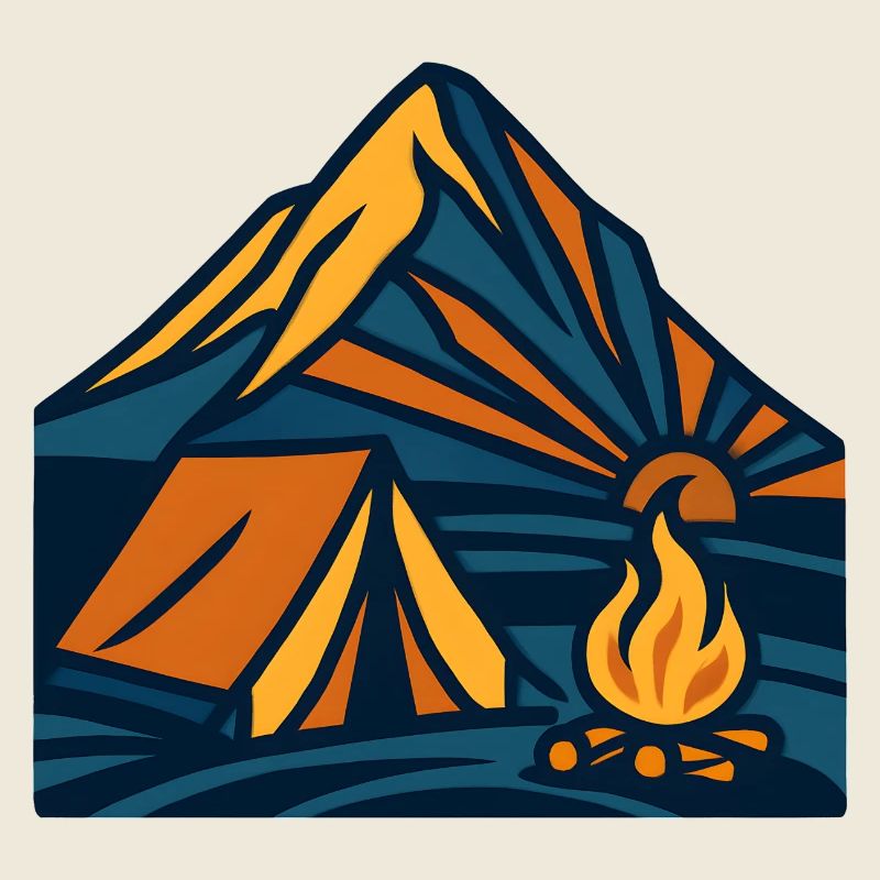 Bergzelt Lagerfeuer Abend