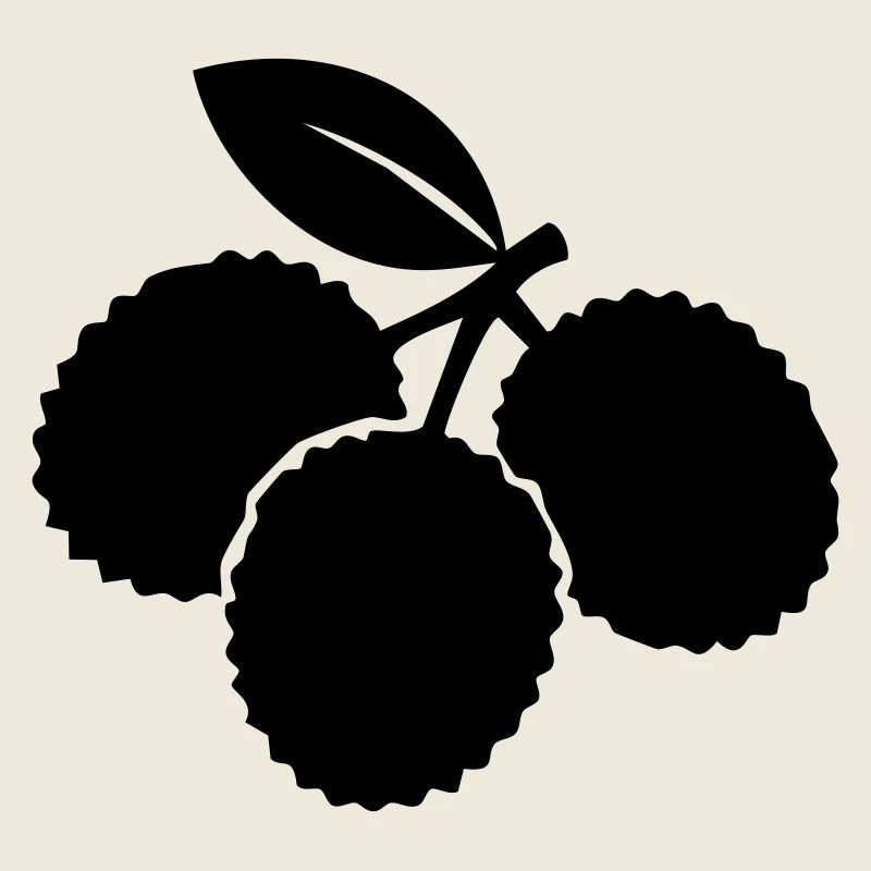 Lychee Silhouette – Exotic Fruit Design