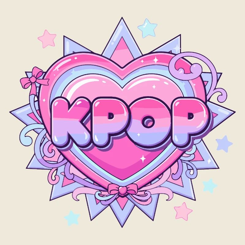 KPOP Pastel Heart Glow Design