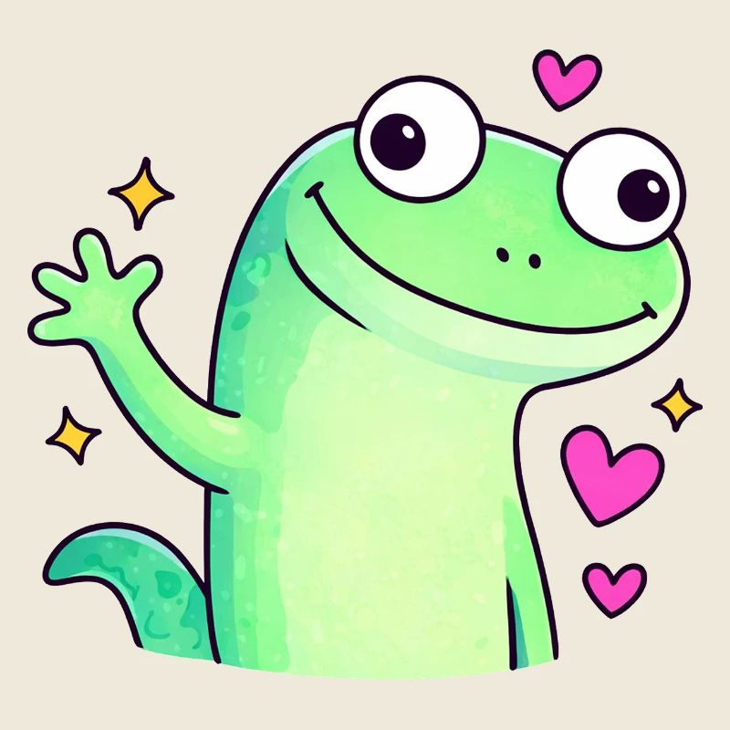 Cute Doodle Chameleon Shirt | Lizard Lizard Lizard