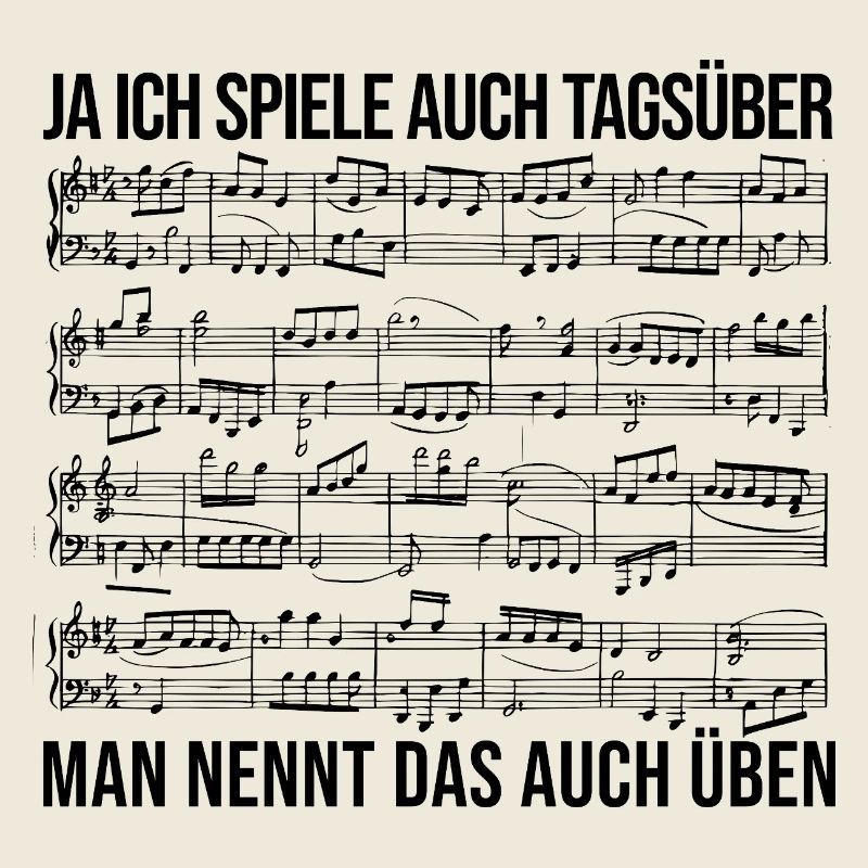 Ich spiele auch tagsüber Üben Musiker Statement