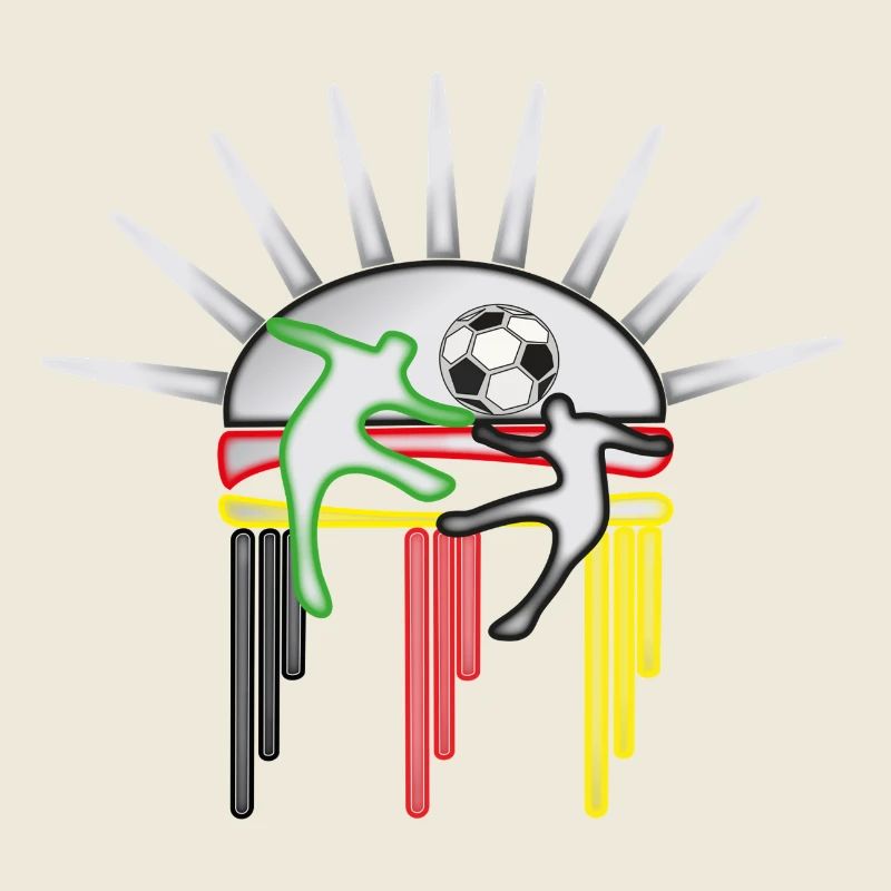 Sun Soccer Silhouettes