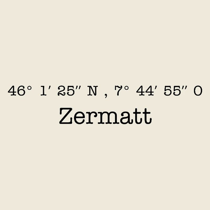 Coordinates Zermatt Switzerland