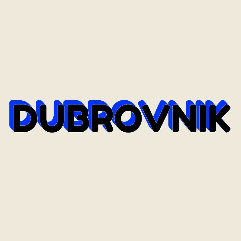 Dubrovnik Schriftzug im 3D-Design
