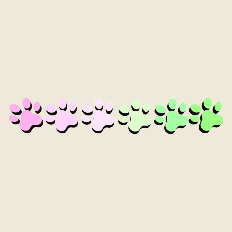 Colorful Paw Print Pattern