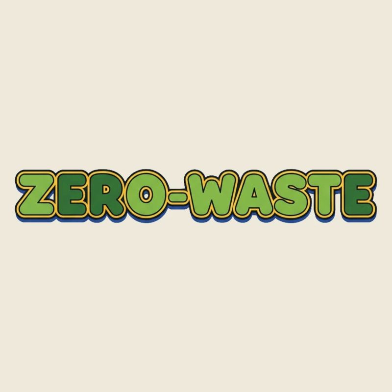 Zero-Waste Retro Green Yellow Design