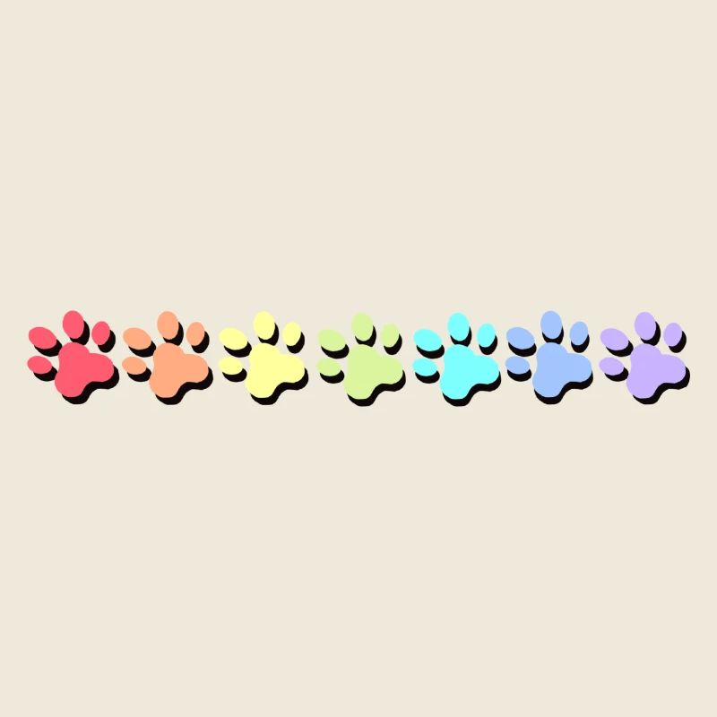 Pfotendesign in Pastellfarben