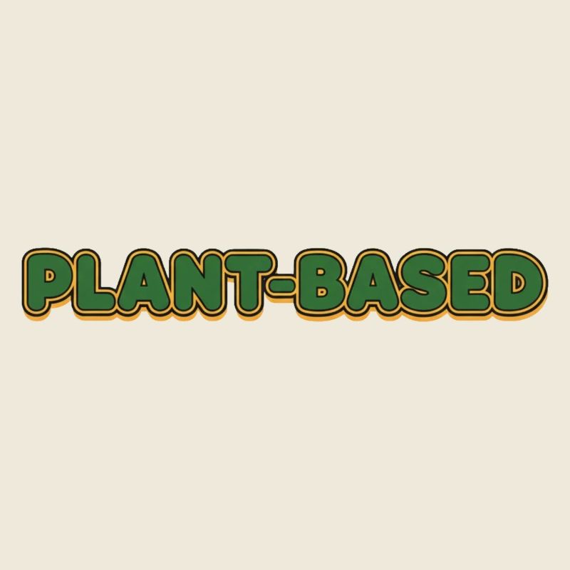 Lettrage rétro à base de plantes