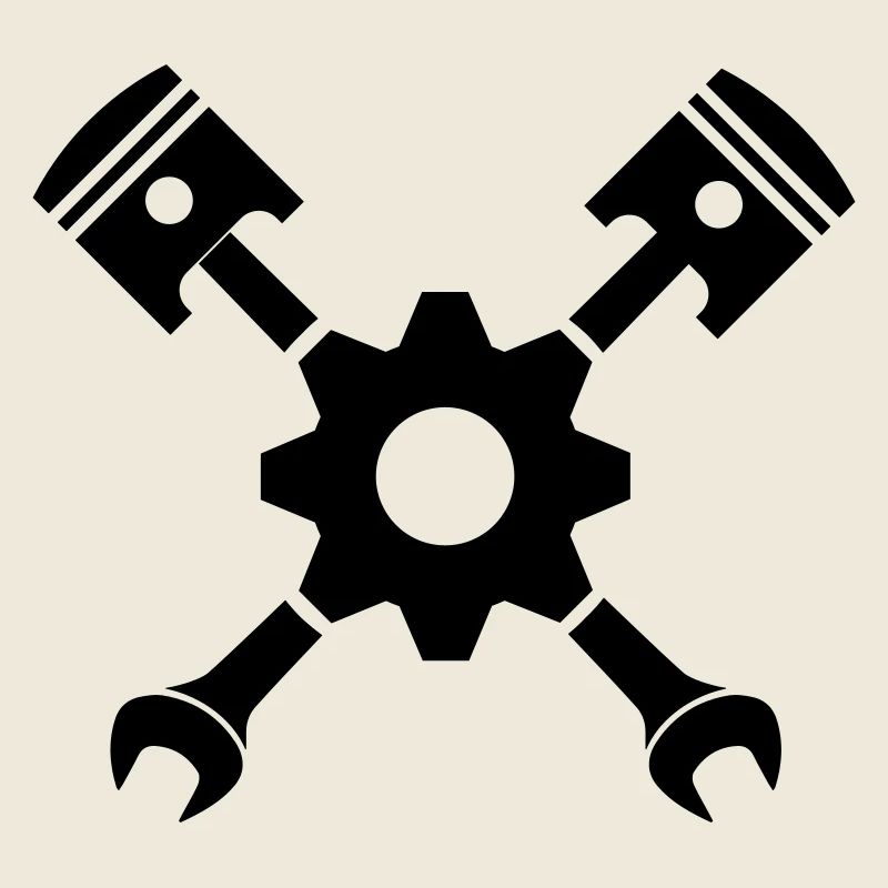 Piston clé croisée avec engrenage